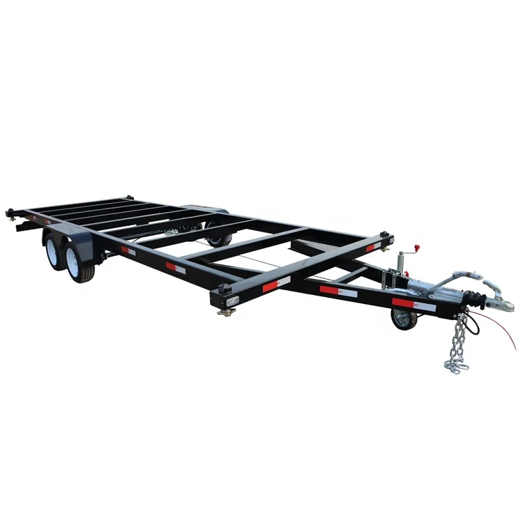 factory directly sale 20ft container house chassis trailer with inertia brake