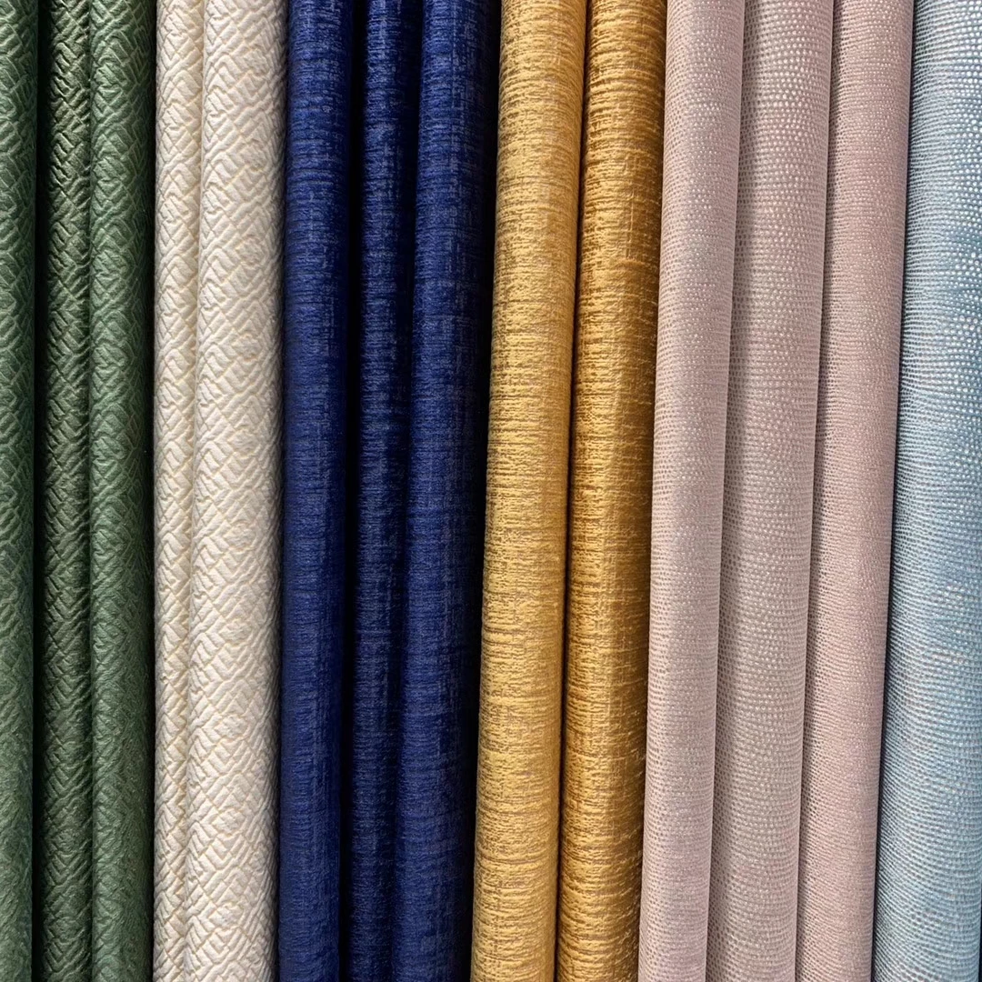 Permanent Fire Retardant Holland Velvet Curtain Blackout Fabric PE Coated China Tricot Plain Low Price 100% Polyester Knitted