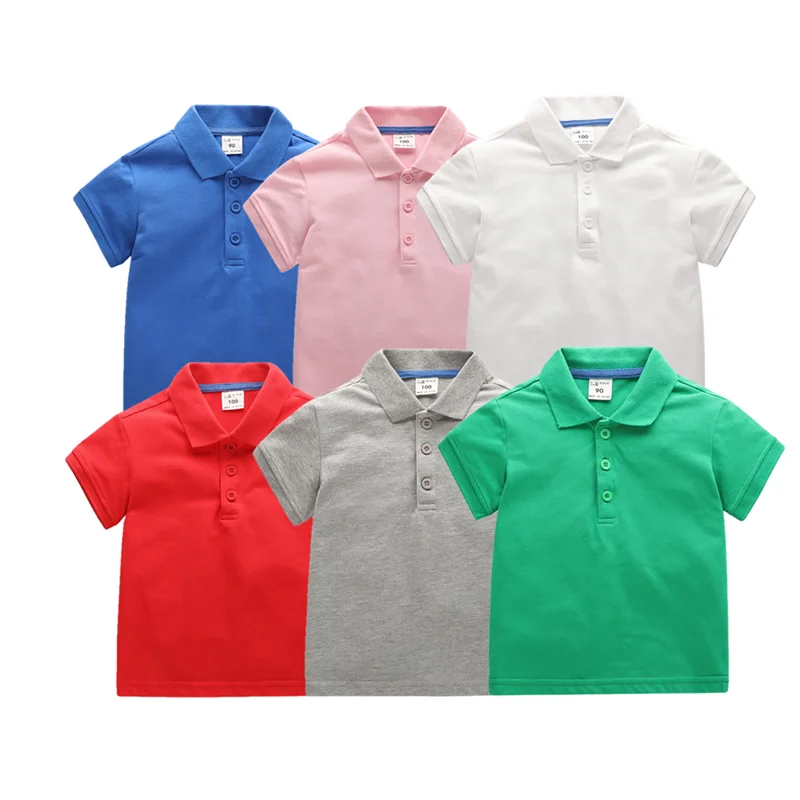 2022 Short sleeve 100% cotton summer children pullover sweatshirt clothing  boys polo t-shirt for kids