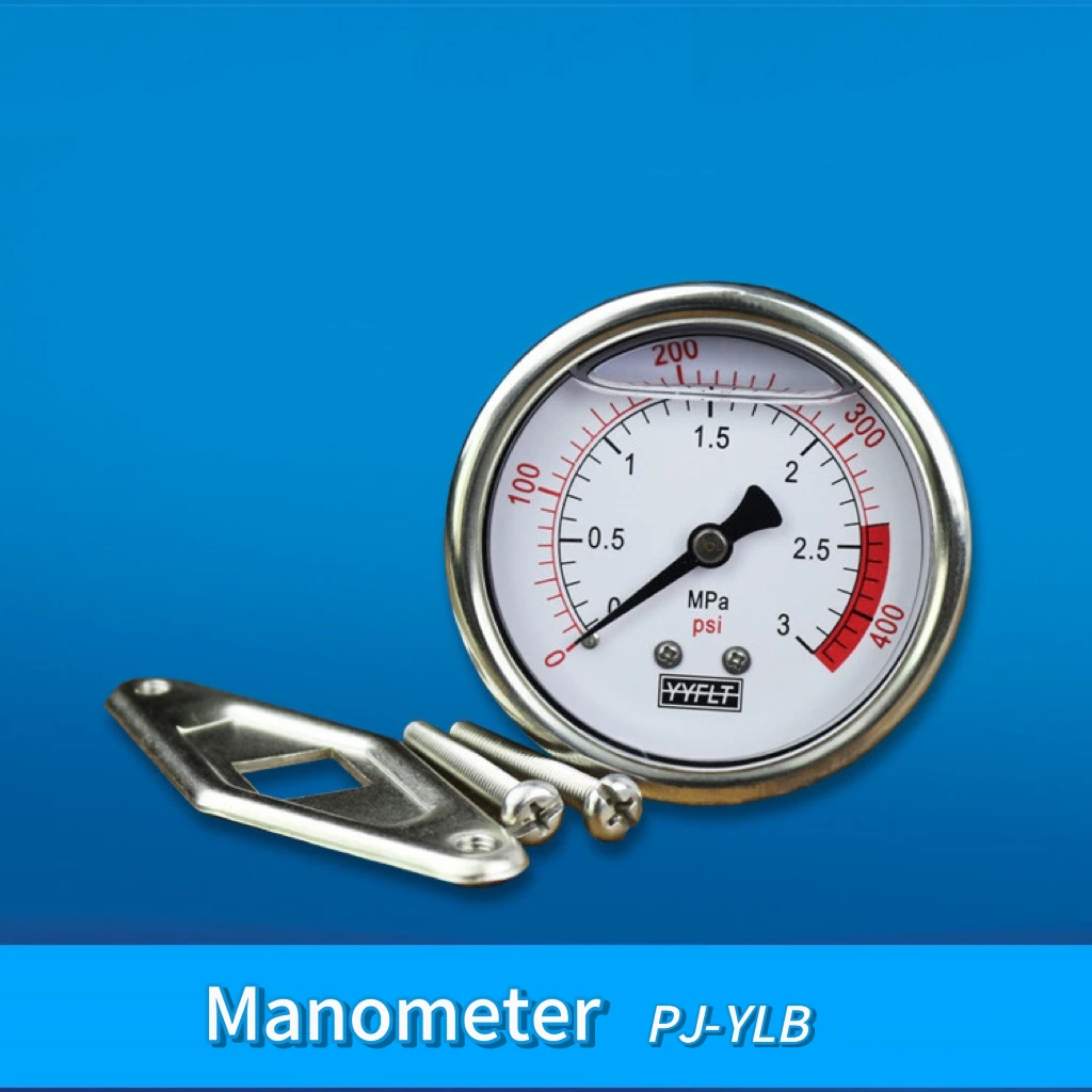 Commercial RO Water Purifier Manometer Stainless Steel Oil Filled Shock Proof Mechanical Meter 0-3MPA Manometer