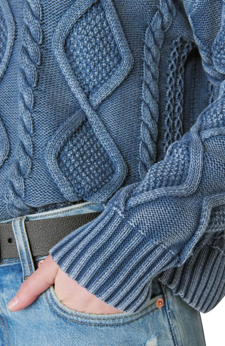 knitwear manufacturer Custom OEM & ODM Acid Wash Sweater women cable knit Jumper long sleeve women custom knit sweater