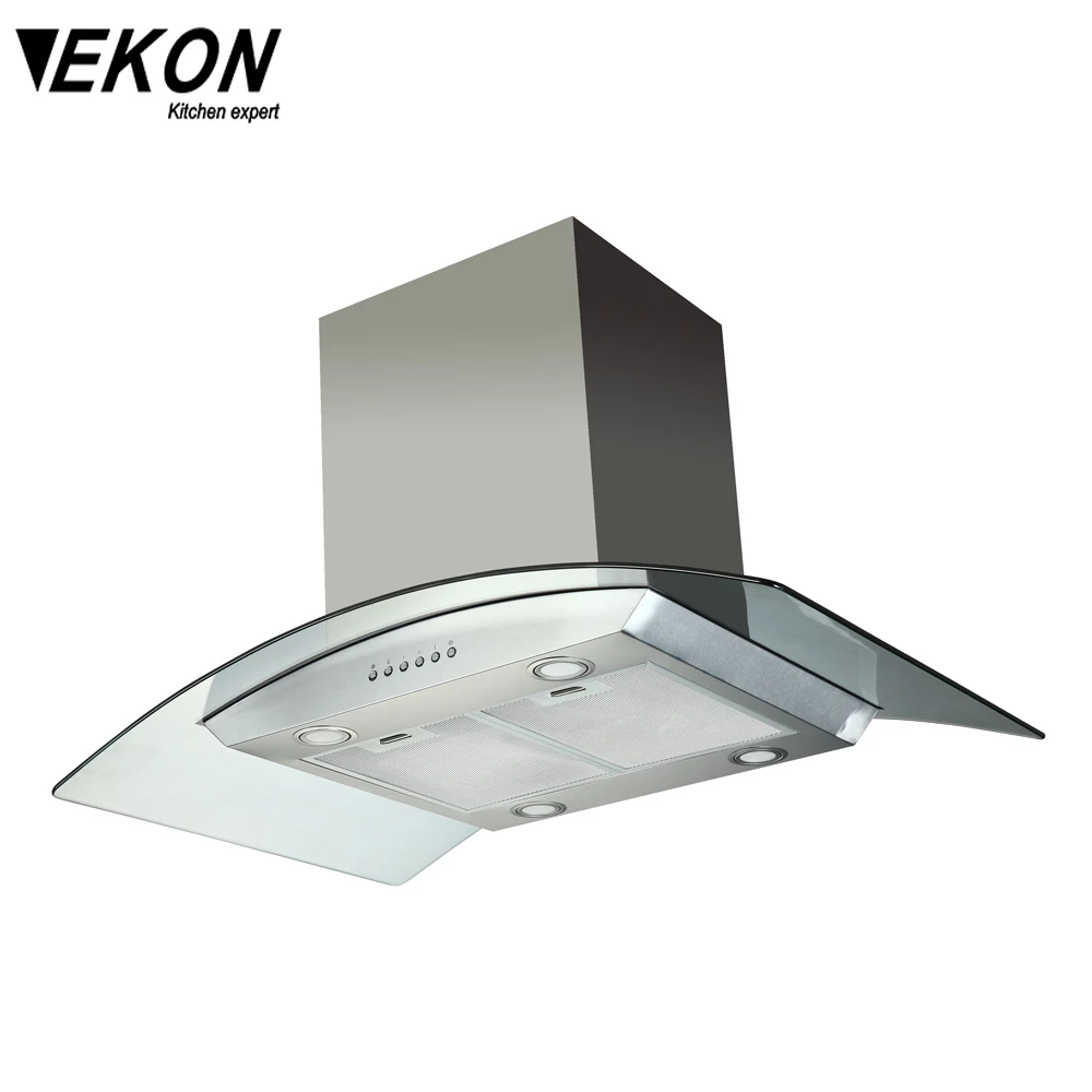 36' Stainless Steel Kitchen Island Hood Extractor