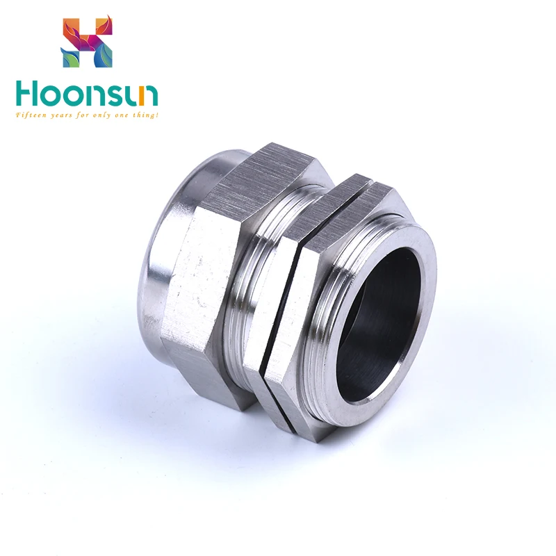 Hoonsun IP68 waterproof stainless steel cable gland connector pg13.5 metric metal brass cable gland silicon rubber