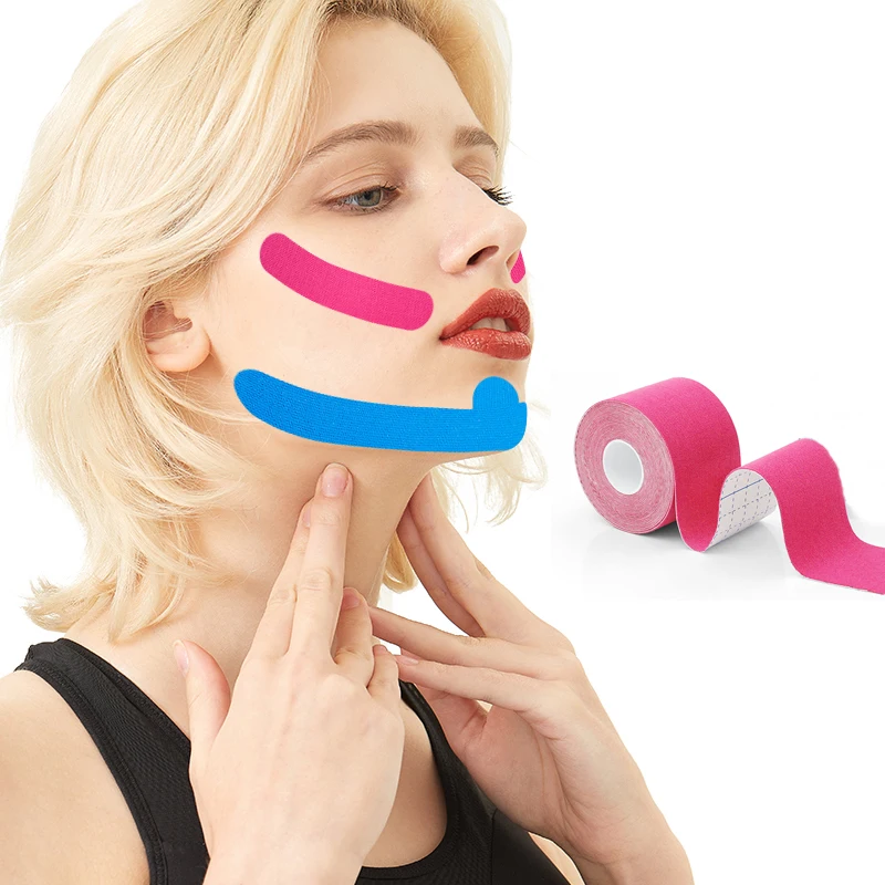 Дышащая наклейка для лица уменьшает морщины и подтягивает лицо маленькая V-образная лента для лица