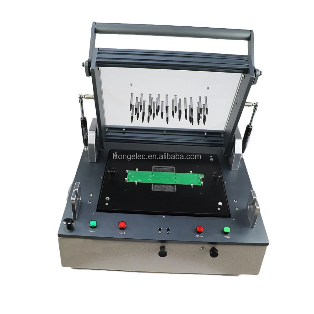 High quality custom precise manual clamshell type test fixture  Battery needle tester PCBA test fixture