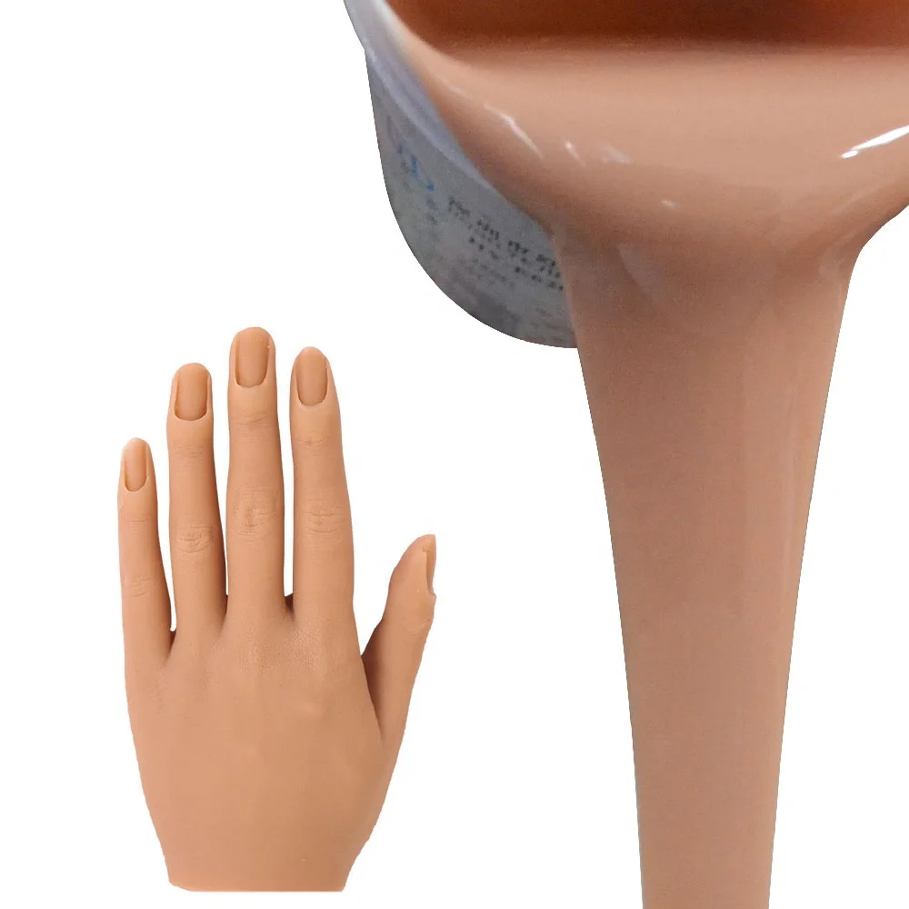Medical Grade Silicone Rubber for Hand Molds Safe Soft Skin Color Food Grade Liquid Silicon 100% Silicone Material Custom Logo