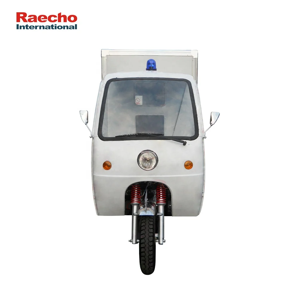 New Design Ambulance Tricycle with Large Load Capacity Hot Selling Medical Ambulance Car with LED Emergency Light