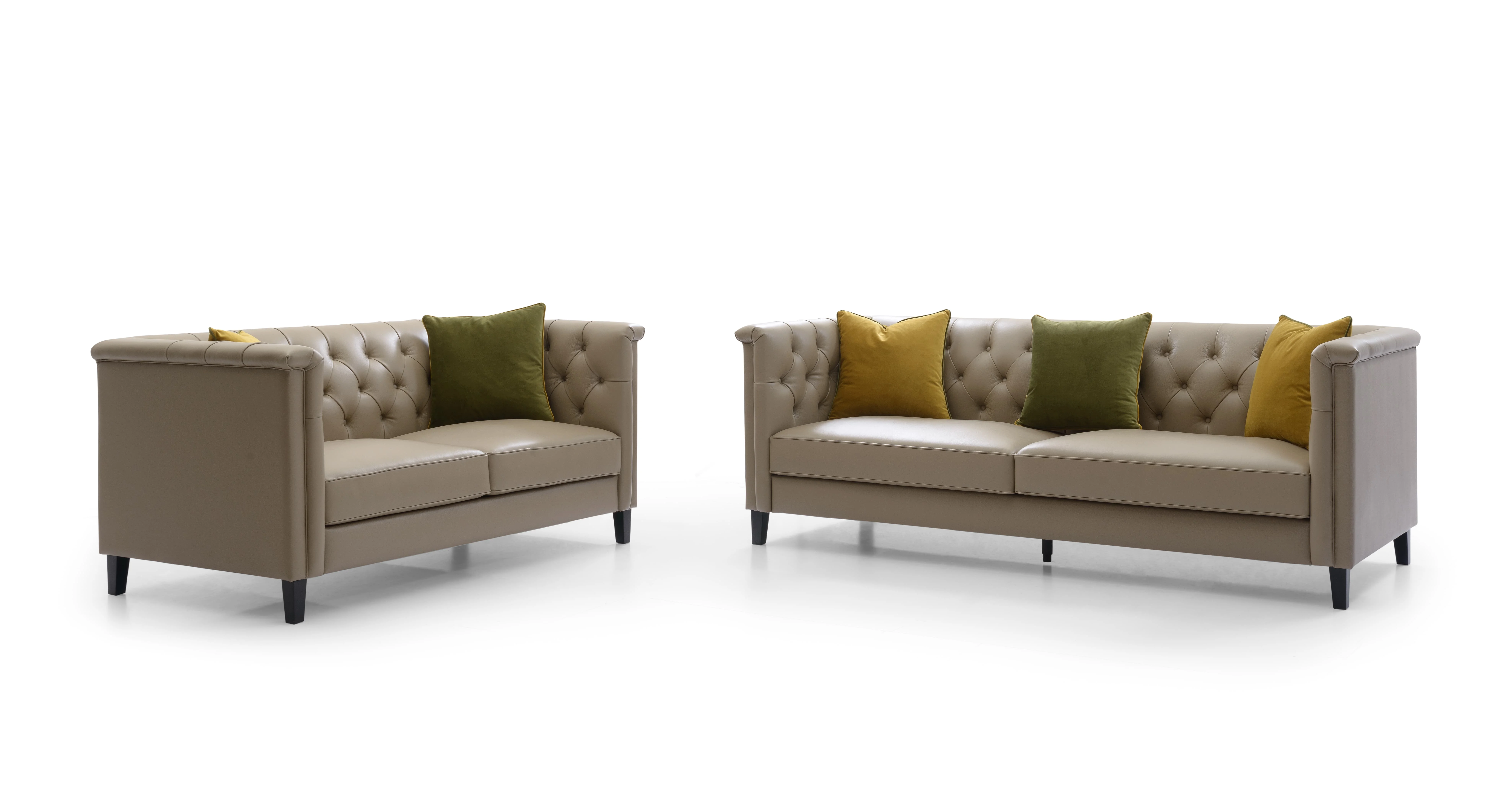 Classic American Pulled Point Soft  Leather Sofa Bed