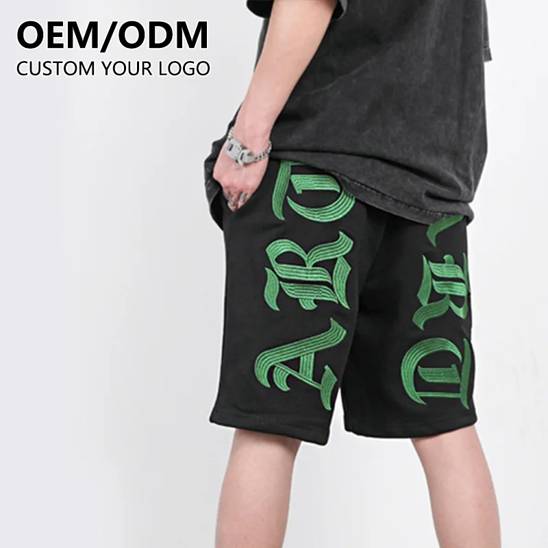Wholesale Summer cotton sports Short Pants Custom Logo Printing Solid Color Beach Swim Casual Shorts pant