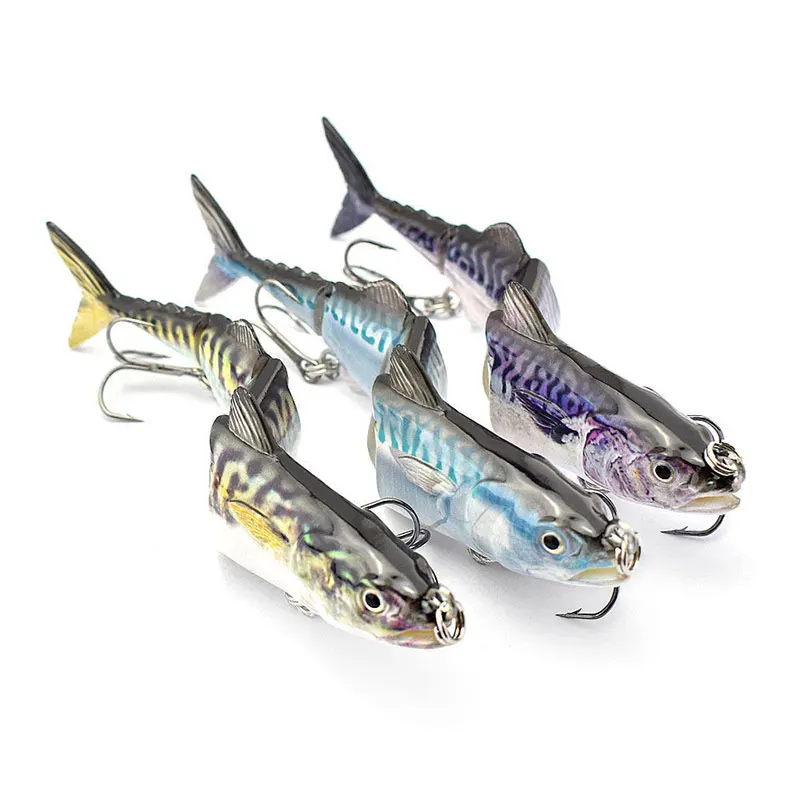 TOPIND Hot Sell Robotic Swimbait Sinking Four Section Tuna Trolling Jointed Artificial Fishing Lure