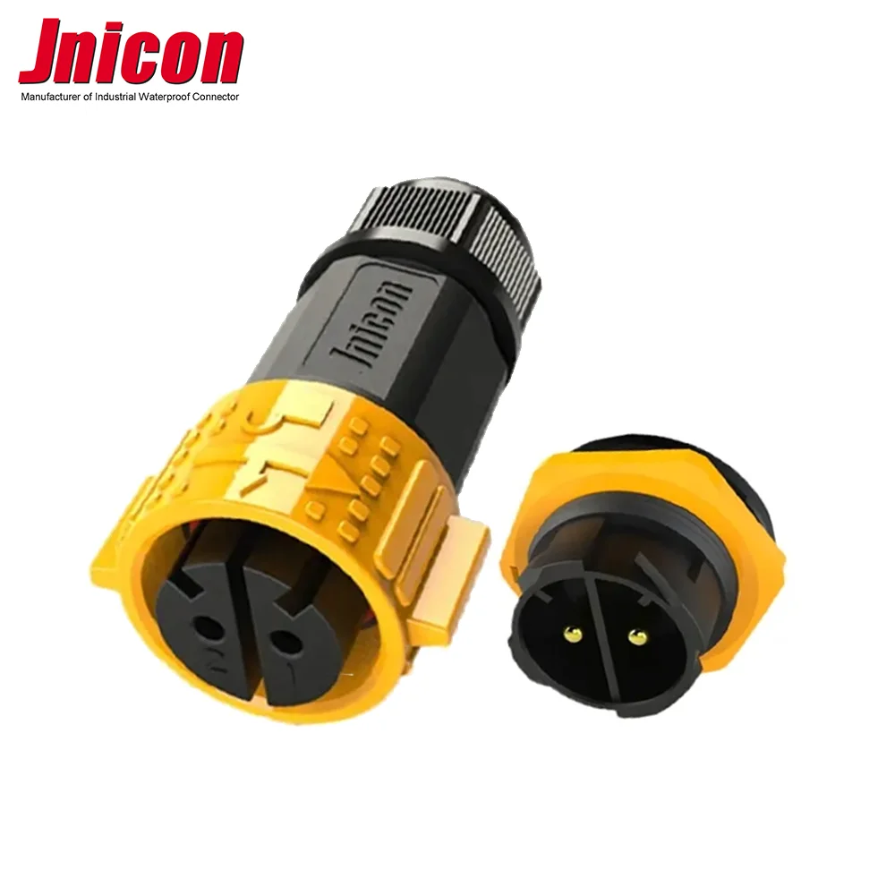 Factory Direct Waterproof connector PA66 Slef-locking Plug ip67 ip67 2 3 4 5 6 8 Pin M25 Self Locking Connectors