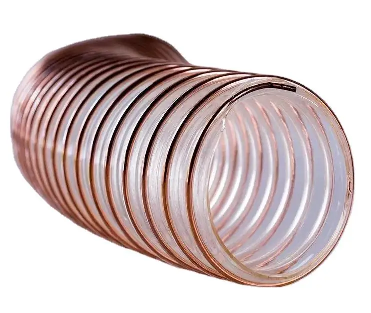 Flame retardant polyurethane hose reinforced pipe flexible pu dust ventilation pipe