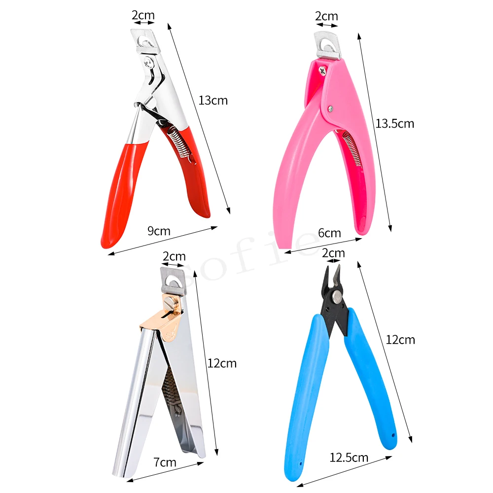 Professional Fake Nail Cutter Clippers Straight Edge Acrylic Nail Clipper Tips Manicure Guillotine Cut False Nail