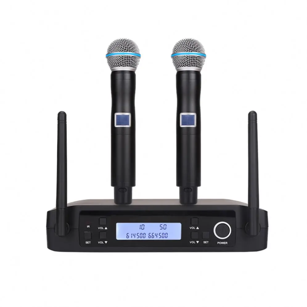 Customized Logo Aluminum Alloy Process Wireless Microphone With Mini Receiver