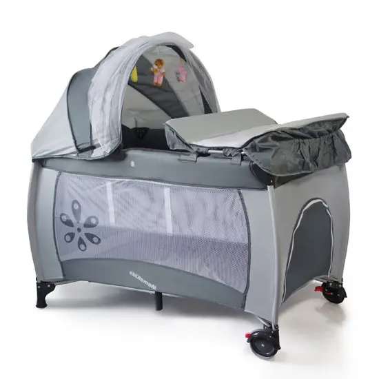 Mamakids S12-7 gray grey ash  american folding baby swing bed easy take travel playpen