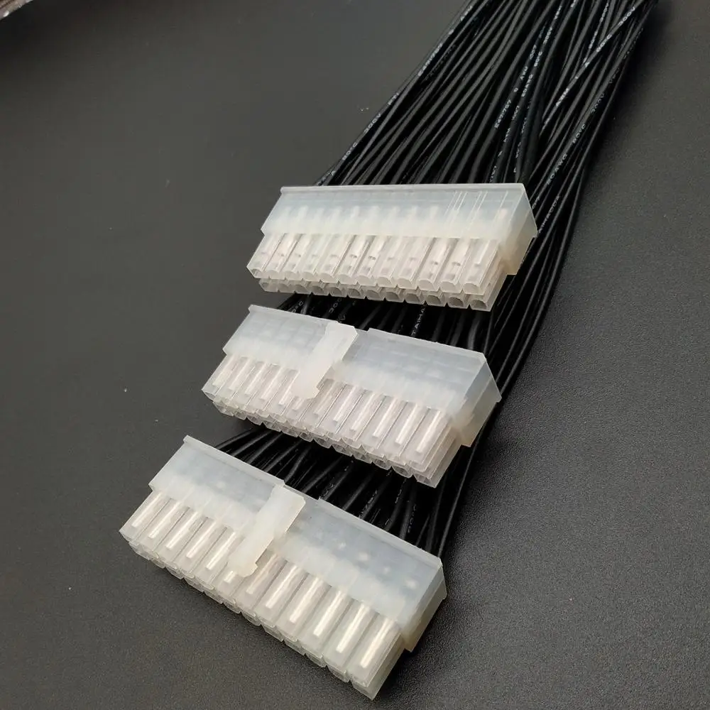 C3030 Molex Mini micro-fit 3.0 male to female computer power 24 pin connectors wire wiring cable harness