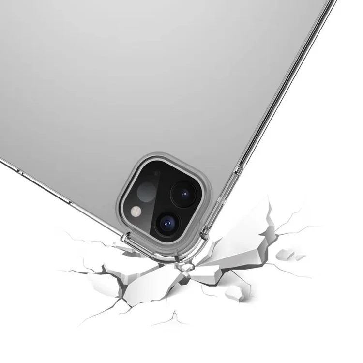 Colorful clear Shockproof Four Corners Drop-Resistant Flexible Soft Transparent Clear TPU Tablet case for ipad