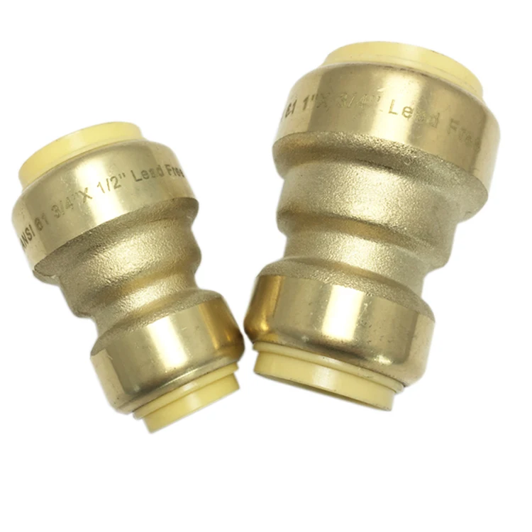 quick connect water food grade fitting plumbing water pipe fitting brass PVC PEX brass connectors