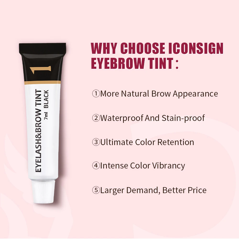 Oem 3 Colors Cream Waterproof Eyelash Dye Private Label  Long Lasting Lash Tinting Kits Eyebrow Enhancer Gel 2023