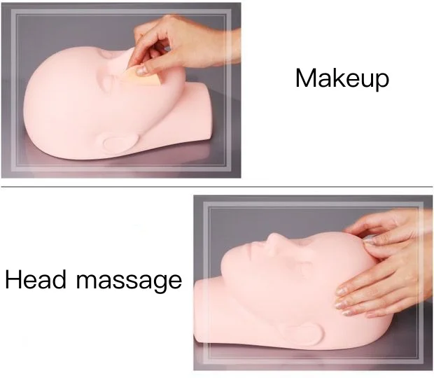 Wholesale Silicone Training Eyelash Extension Mannequin Head Skin Pad Flat Model Practice Head Face
