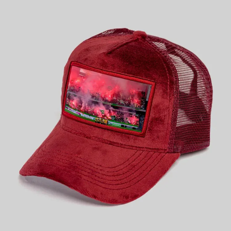 satin silk fabric fuzzy 5 panel blank black gray custom embroidery logo fur baseball snapback velvet cap trucker hat