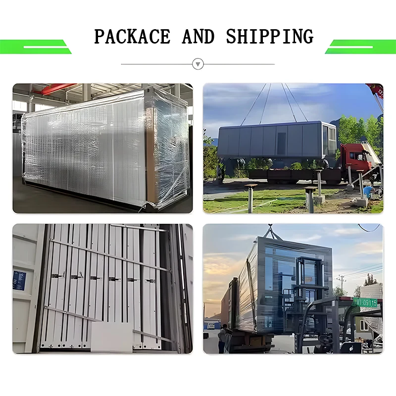 Portable Mini Cabin House Outdoor Living Space for Camping and Hiking Modern Design with Windows White Natural