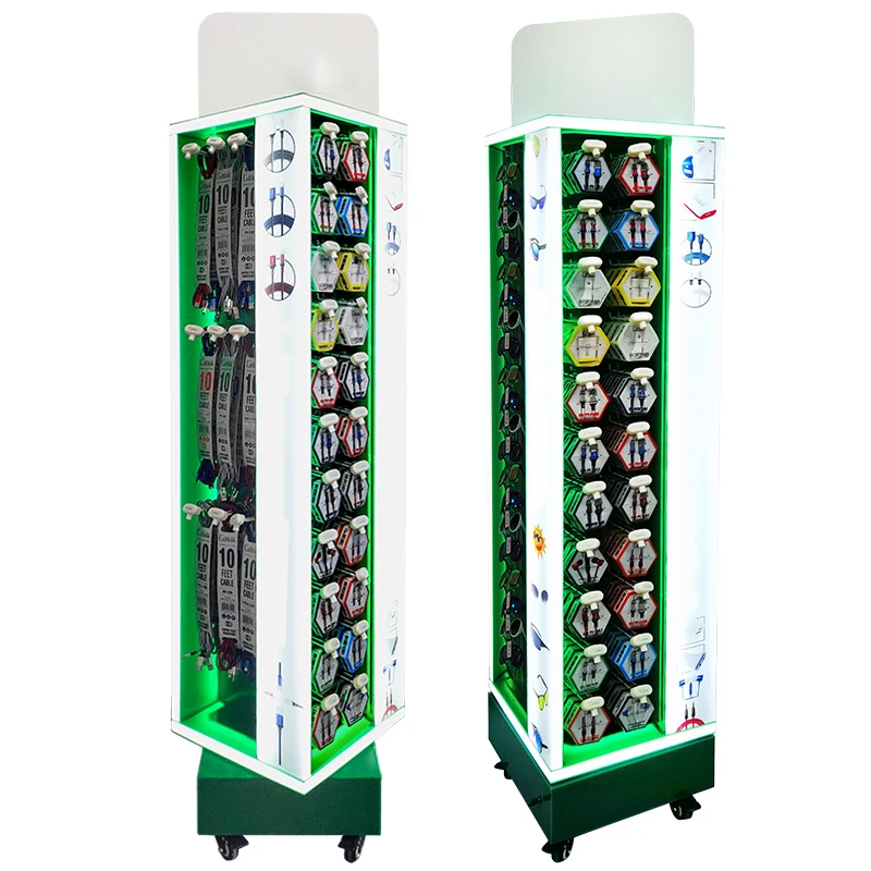 Usb кабели дисплей сотовый телефон акриловая подставка быстрое зарядное устройство светодиодный акриловый Дисплей Чехол