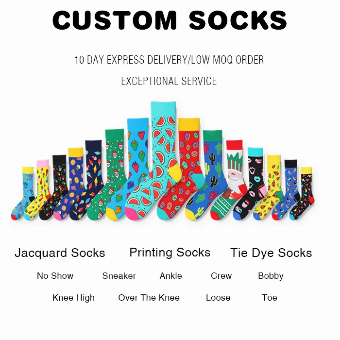 Custom Knit Design Logo Crew Manufacturer Socks Unisex Cat Design Teen Tube Socks Colorful Fashion Socks