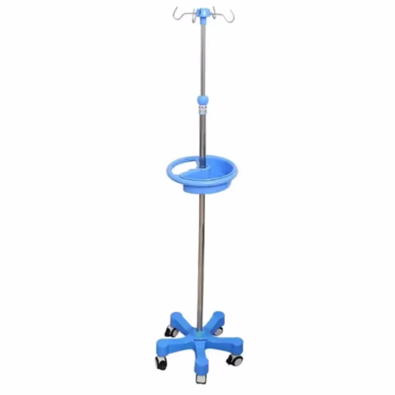 SIV-2 High quality medical hospitals use height-adjustable 5-leg stainless steel IV infusion rod IV drip rack