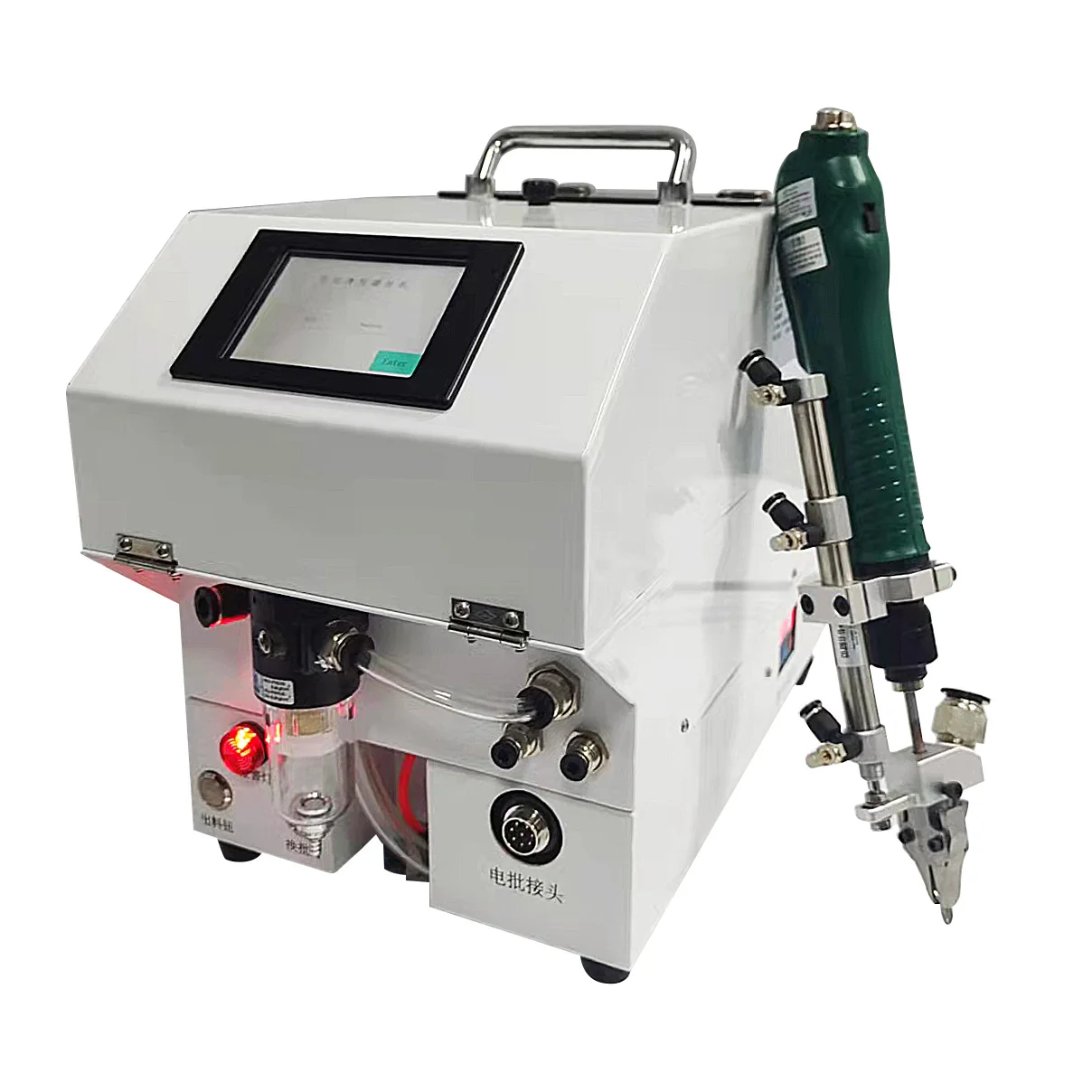 China manufacturers Blowing Type Pneumatic Hand-held Automatic  Screw Locking Machine With Feeder Bin