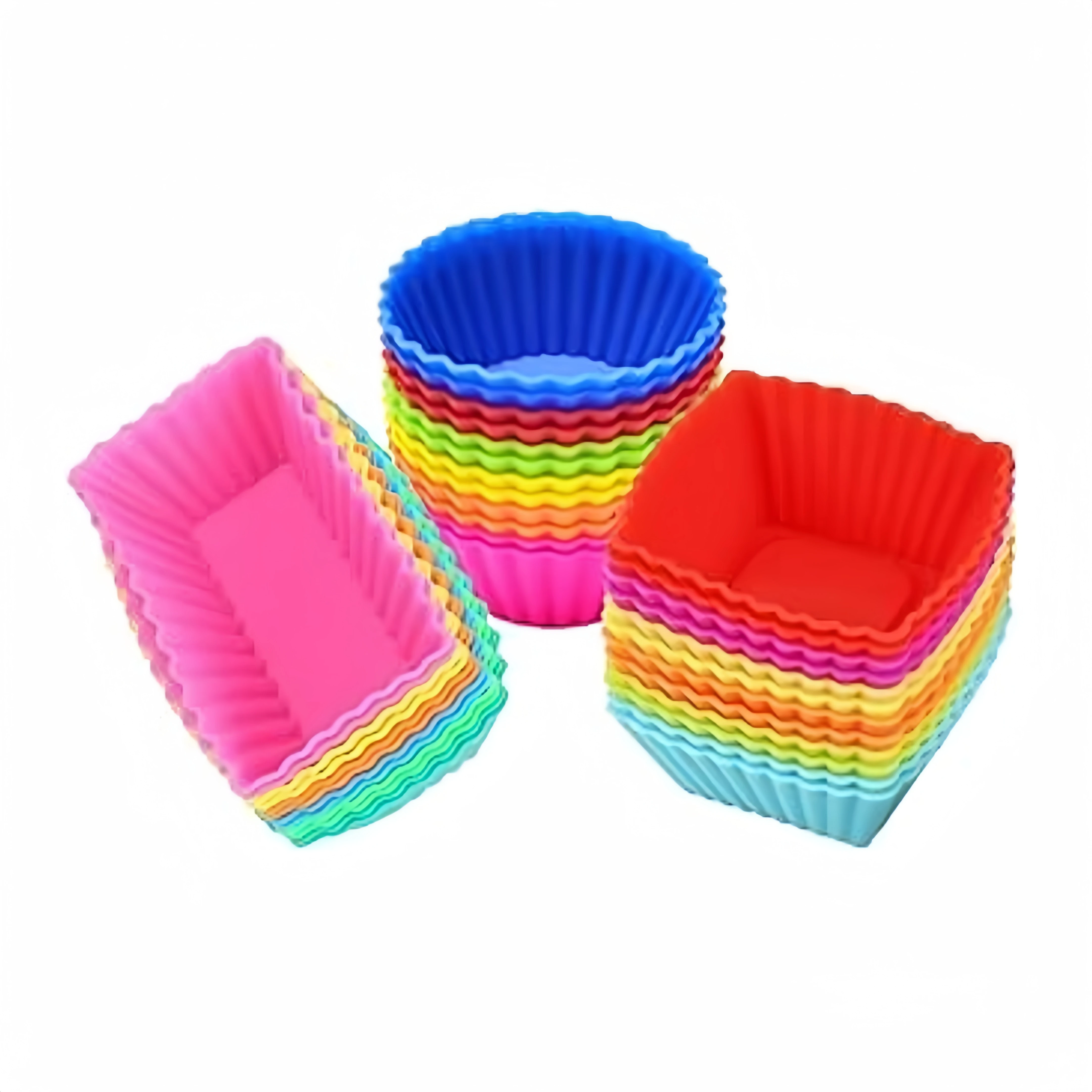 36pcs Silicone cup cake mold muffin cake pop mold baking cups liners reusable non-stick cake molds for Kitchen Baking