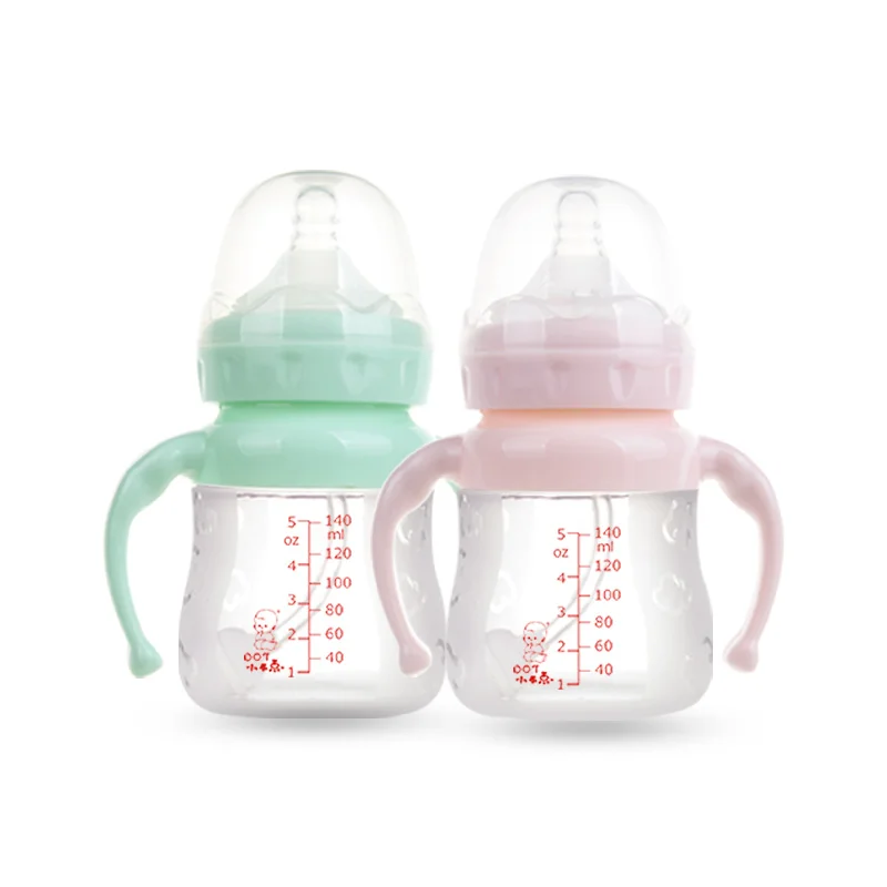 
2021 hot Sell silicone baby feeding bottle anti fall safe food grade infant bottles baby silicone bottle 