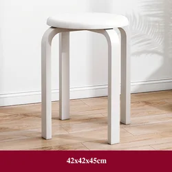 Solid wood round stool household low stool wooden stool.