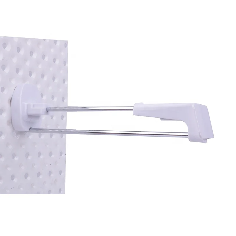 Customized Store Plastic Display Hooks Security Orifice Plate Display Hooks Retail Safty Shop Wall Pegboard Display Hook Lock