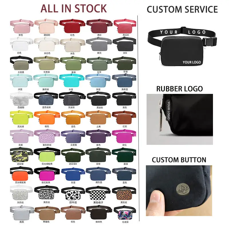 Wholesale Custom Crossbody Bag Women Fanny Bag Waterproof  Belt Pack Nylon Outdoor Sports Waist Purse For Men