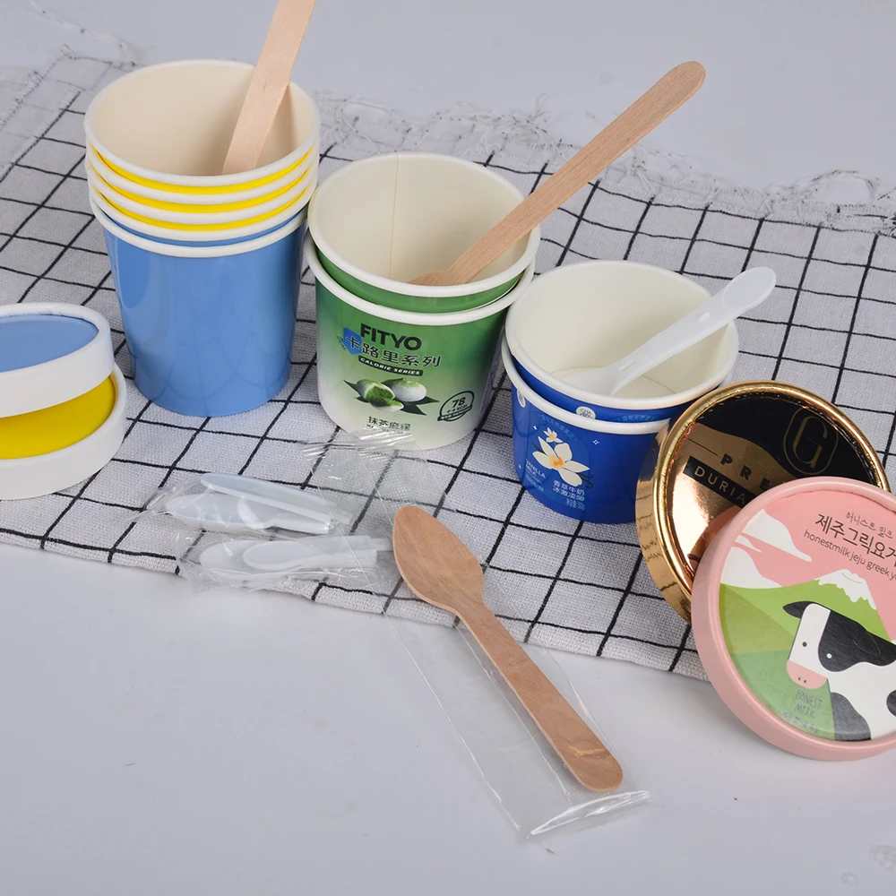 SenAng05 Multi Size In Stock Dispos Factory Custom Take Away Paper coffee Ice Cream Cone