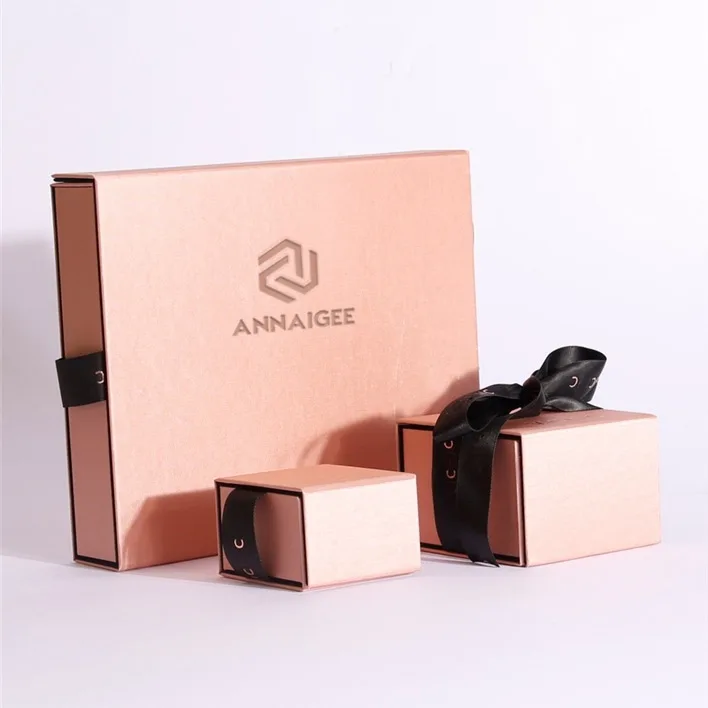 High End Custom Jewellery Lid Box Sets Packaging for Ring Necklace Bracelet Jewelry Box with Lid Logo