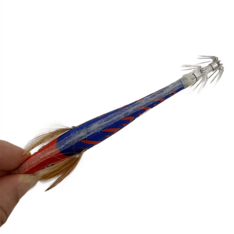 Newoem 100 г/120 г светящийся крюк для кальмаров приманка глубоководная деревянная креветка-Каракатица с японским трубчатым крючком легкая рыболовная