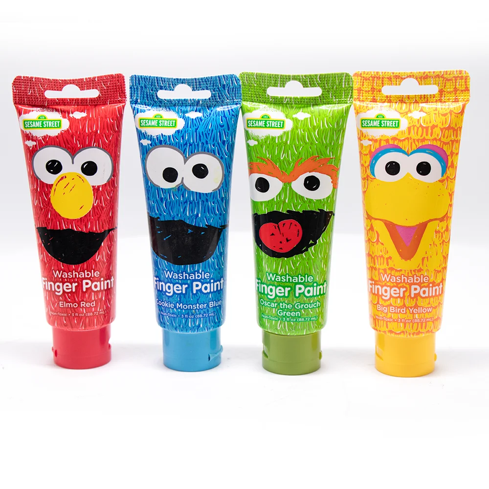 
2021 hot sale washable non-toxic 88ml artist kids diy finger color paint 