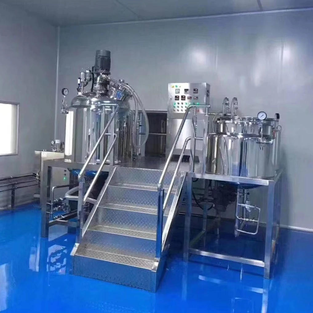 Stainless Steel Cosmetic Mixing Machine High Speed Vacuum Emulsifier Homogenizer Mixer