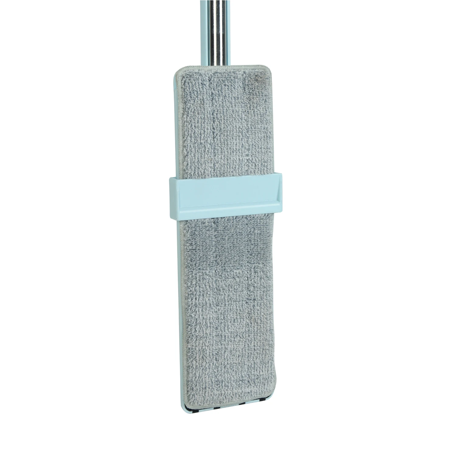 Blue 360 Degree Rotating Hand Free Chenille Flat Mop With Microfiber