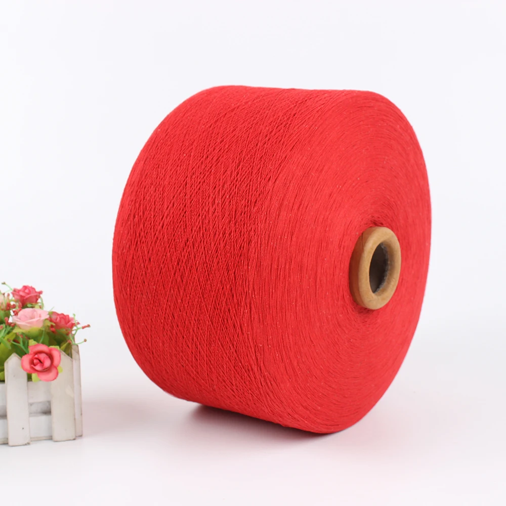 Eco-Friendly 26s 30s Recycled Cotton Polyester Yarn Raw Pattern Knitting Threads for Weaving Hand Knitting Cotton Blended Yarn