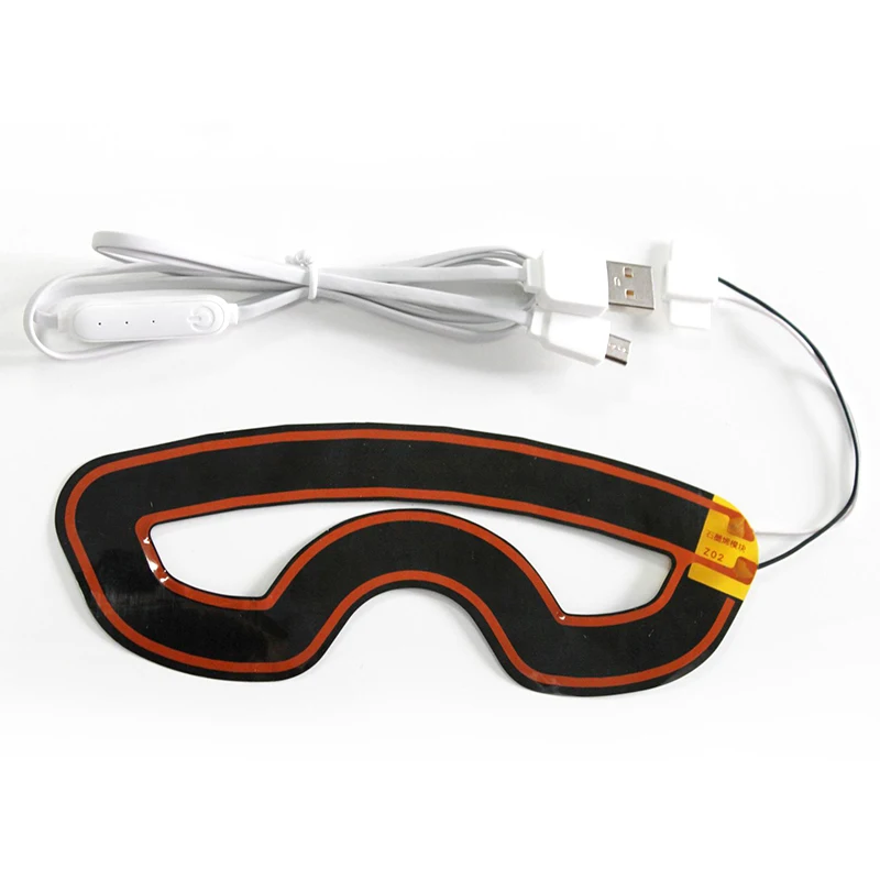 Silk eye mask with heated pieces, ice packs, earplugs, travel special