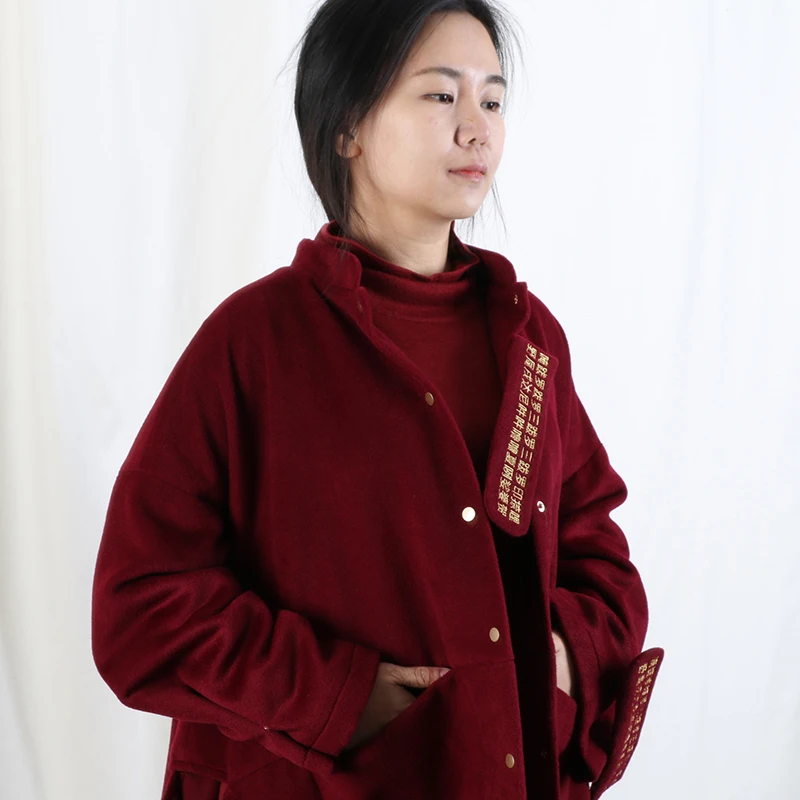 Накидка для медитации ханьфу в китайском стиле, Длинная накидка, зимнее женское китайское пальто, мужской костюм для дома монаха