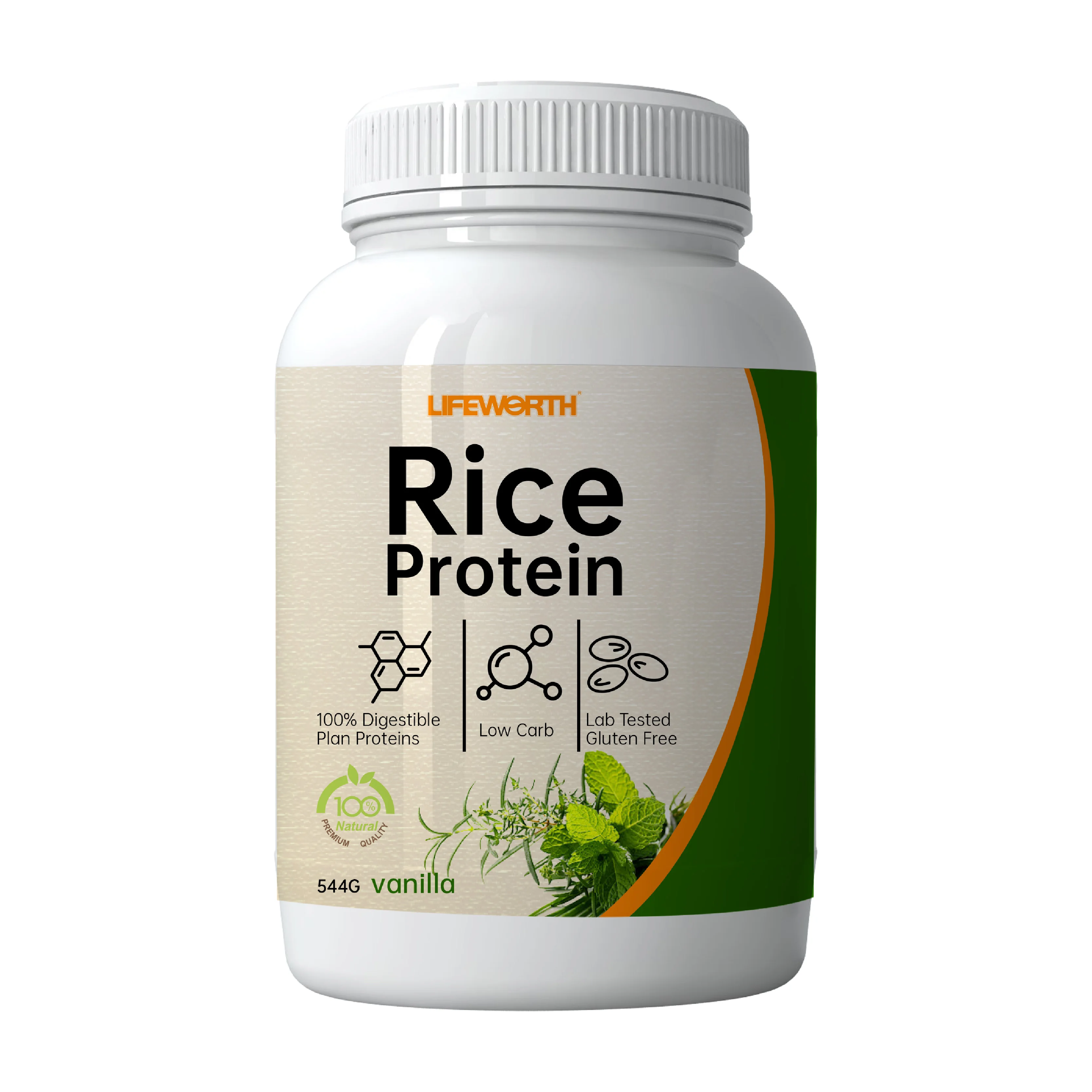 lifeworth healthcare conventional hydrolyzed rice protein powder pre workout sport nutrition