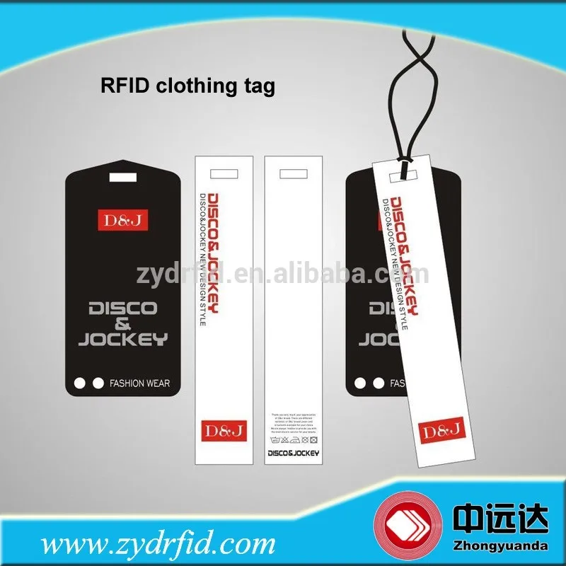 Custom RFID Hang Tag Paper Garment Access Control Card Straight Cut Silk Sreen Printable RFID UHF Garment Tag