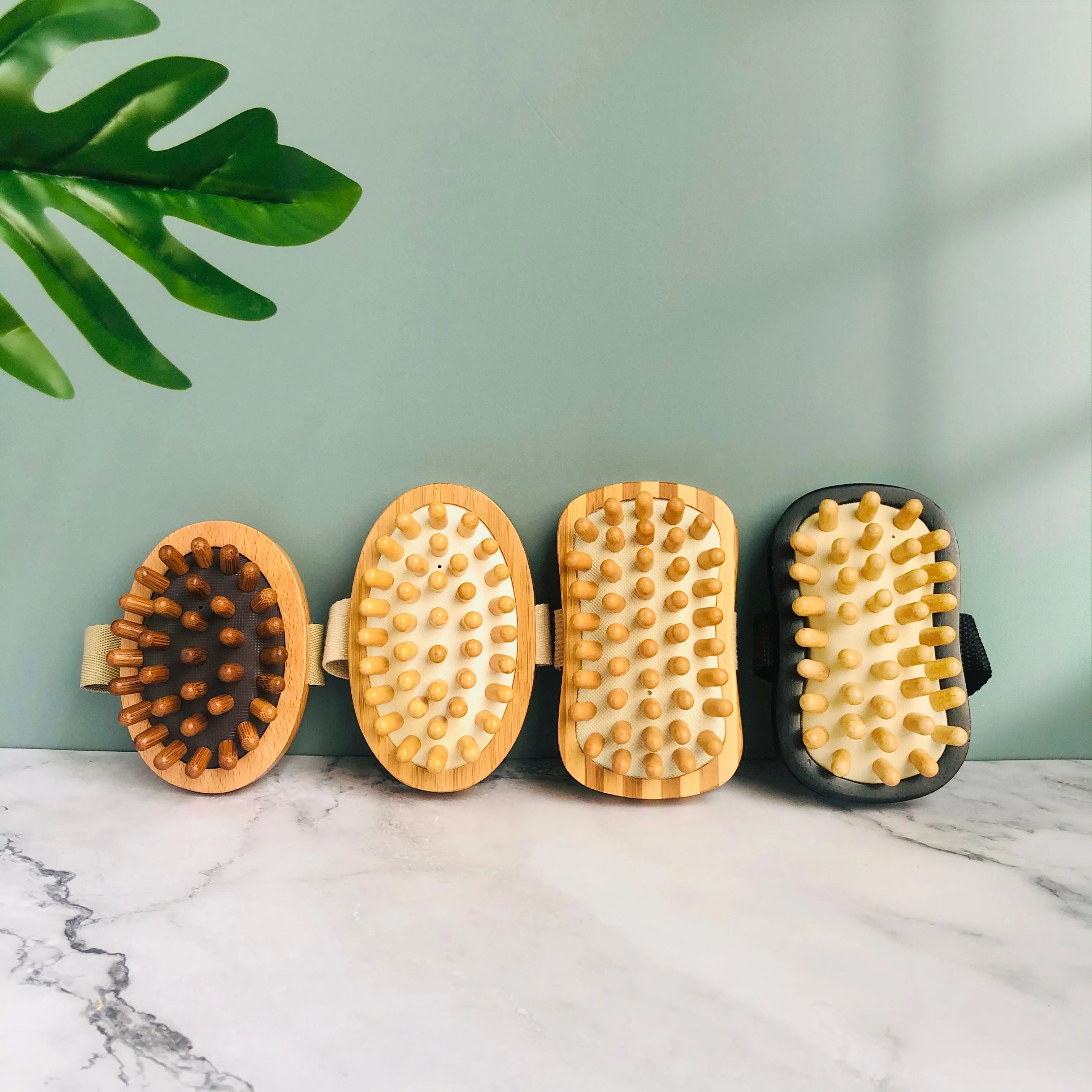 Direct factory wholesale OEM customized handheld bamboo wood massage tool wooden body massager