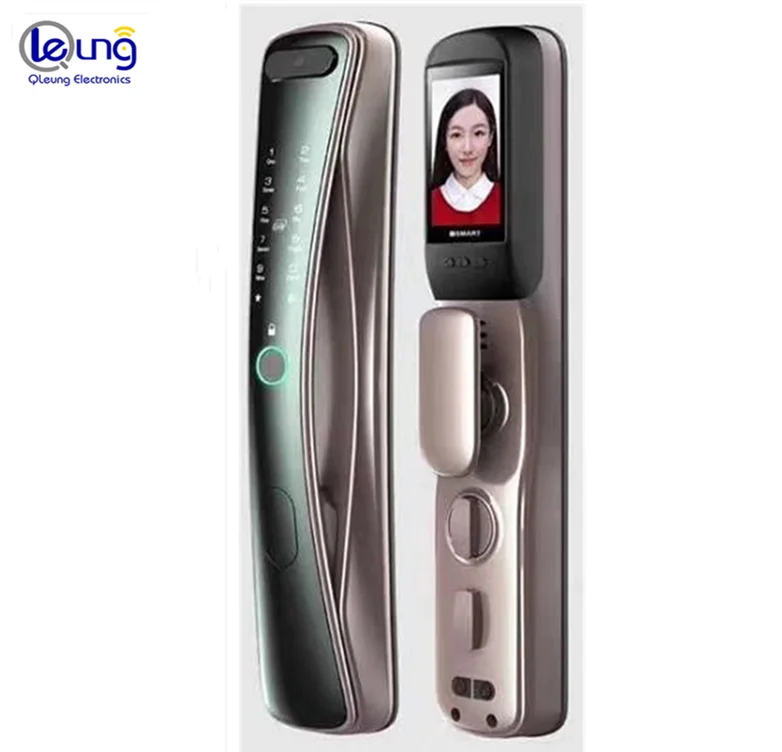 Smart Home Wifi Fingerprint Automatic Lock Peep Screen Door lock, Password Code finger Print lock with doorbell
