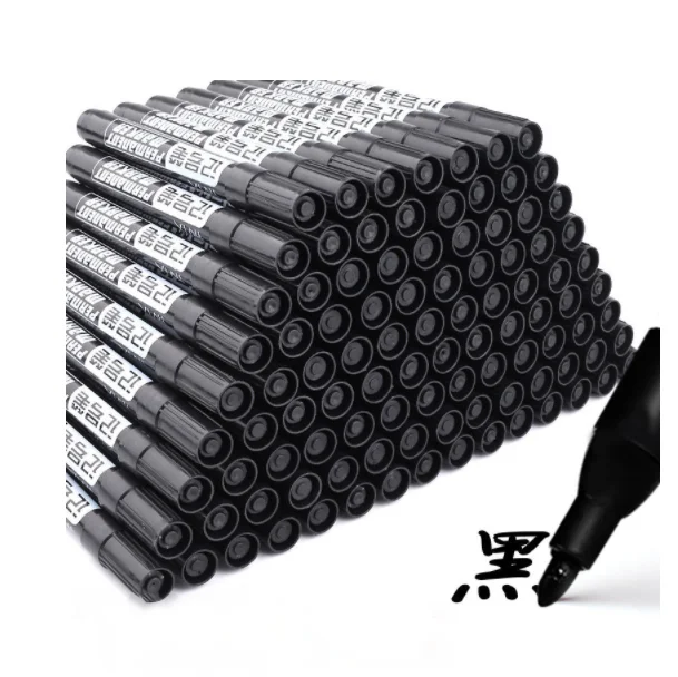Wholesale Black waterproof Permanent Marker with logo Multi-purpose Fabric Marker Paint Marker Smooth Writing School 3 colors