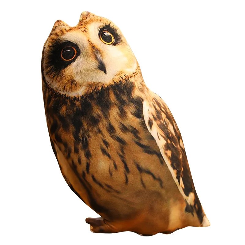 CE Manufacturer Wholesale Cartoon Owl Plush Toy Leather Shell Semi-finished Skin Plush Toy Printing Owl Doll Leather